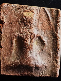 พระแผงตัด เนื้อดิน ปางมารวิชัย กรุวัดกระชาย อยุธยา