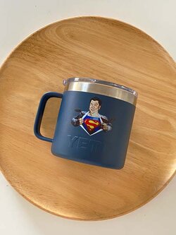 ของขวัญแก้วเยติแท้พิมพ์รูป