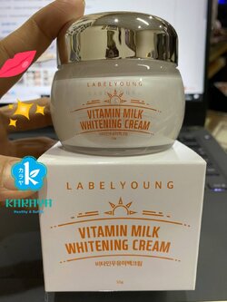 ครีมหน้าสดLABELYOUNG Vitamin milk whitening cream ของเกาหลีขนาด 55 g .