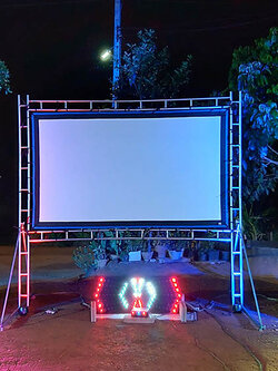 จอหนัง ผ้ามุกด้าน 100 นิ้ว 16:9