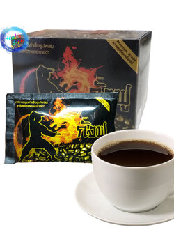 กาแฟกังฟู กาแฟปรุงสำเร็จ ผสมสารสกัดจากกระชายดำ ตรา กังฟู เพลย์บอย