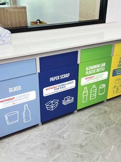 สกรีนถังพลาสติก พิมพ์ถังพลาสติก สกรีนถังขยะ พิมพ์ถังขยะ 4 สี