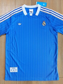 เสื้อฟุตบอล Terrace Icons ปี 2025/26 สโมสรเรอัล มาดริด สีน้ำเงิน เกรดแฟนบอล พรีเมี่ยม💯