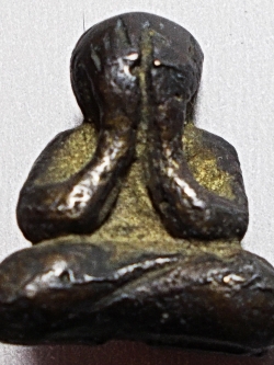 พระปิดตาเก่าหลังยันต์อุดผงใต้ฐาน ไม่ทราบที่ #lnw565