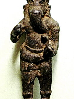 พระพิฆเนศ พิมพ์ยืน เนื้อสัมฤทธิ์ ขนาดห้อยบูชา