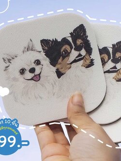 ที่รองแก้ว จานรองแก้ว แผ่นนรองแก้ว ซับน้ำ 10 ชิ้น