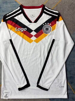 2026-27 มาใหม่เสื้อฟุตบอลทีมชาติเยอรมัน เเขนยาว สีขาว สำหรับผู้ชาย Fans Edition เกรดแฟนบอล Size S-2XL