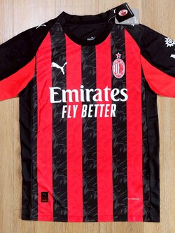 2025-26 เสื้อฟุตบอลเอซี มิลาน สีดำเเดง สำหรับผู้ชาย Player Edition เกรดนักเตะ Size S-2XL