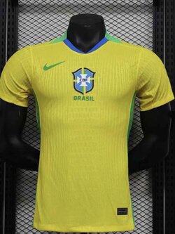 2025-26 เสื้อฟุตบอลทีมชาติ บราซิล สีเหลือง สำหรับผู้ชาย เกรดนักเตะ SIZE S-2XL