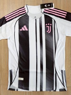 2025-26 เสื้อฟุตบอลยูเว่ฯ สีดำขาว สำหรับผู้ชาย Player Edition เกรดนักเตะ Size S-2XL