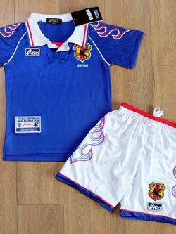 Retro ชุดฟุตบอลเด็ก – ทีมญี่ปุ่นย้อนยุค 1998 เกรดเเฟนบอล