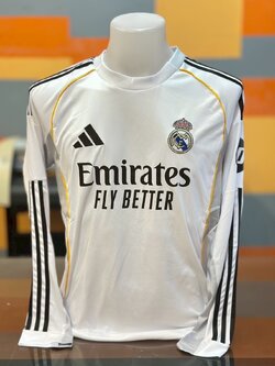 มาใหม่เสื้อฟุตบอล RMD เเขนยาว สีขาว เกรดแฟนบอล 2025