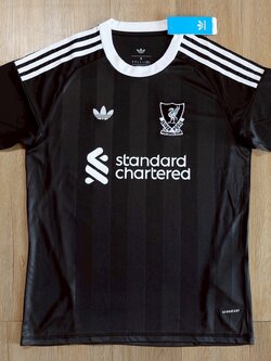 มาใหม่เสื้อฟุตบอลลิเวอร์พูล สีดำ เกรดแฟนบอล 2025