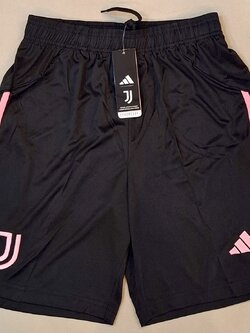 กางเกงฟุตบอลสโมสร ทีมยูเวนตุส สีดำ Fans Edition เกรดแฟนบอล 2025