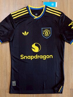 2025-26 เสื้อฟุตบอลเเมนยูฯ สีดำ สำหรับผู้ชาย Player Edition เกรดนักเตะ Size S-2XL