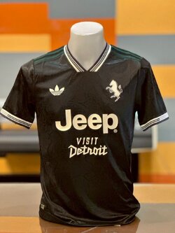 2025-26 เสื้อฟุตบอลยูเว่ สีดำ สำหรับผู้ชาย Player Edition เกรดนักเตะ Size S-2XL