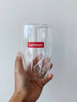 สกรีนแก้วน้ำ 2 ชั้น พิมพ์แก้วน้ำ 1-4 สี เป็นโลโก้ แบบลูกค้า