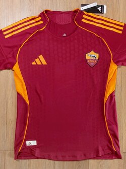 2025-26 เสื้อฟุตบอลโรม่า เหย้า สำหรับผู้ชาย Player Edition เกรดนักเตะ Size S-2XL