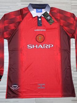 Retro เสื้อฟุตบอลเเมนยู แขนยาว 1996
