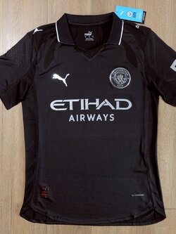 2025-26 เสื้อฟุตบอลเเมนซิฯ สีดำ สำหรับผู้ชาย Player Edition เกรดนักเตะ Size S-2XL