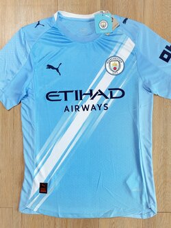 2025-26 เสื้อฟุตบอลแมนซิฯ สีฟ้า สำหรับผู้ชาย Player Edition เกรดนักเตะ Size S-2XL