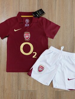 Retro ชุดฟุตบอลเด็กย้อนยุค - อาร์เซนอล เหย้า เกรดแฟนบอล