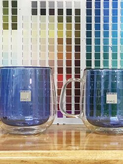 แก้วใสติดฟิล์มโลโก้ | ทำโลโก้บนแก้ว 2 ชั้น | สกรีนโลโก้บนแก้ว 2 ชั้น