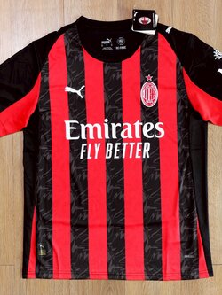 เสื้อฟุตบอล เอซี มิลาน เหย้า สีเเดงดำ Fans Edition เกรดแฟนบอล 2025