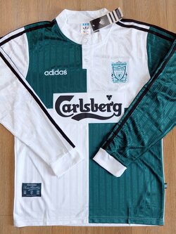 Retro เสื้อฟุตบอลย้อนยุค ลิ้วพูล เเขนยาว 1995-96