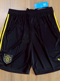 กางเกงฟุตบอลสโมสร ทีมแมนยู Man U สีดำ Fans Edition เกรดแฟนบอล 2025