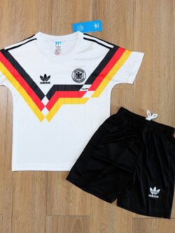 Retro ชุดฟุตบอลเด็กย้อนยุค - ทีมชาติเยอรมัน เหย้า เกรดแฟนบอล