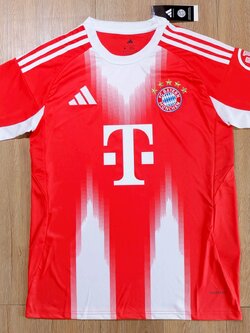 เสื้อฟุตบอลบาเยิน เหย้า สีเเดง Fans Edition เกรดแฟนบอล 2025