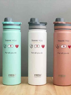 กระบอกน้ำ 500 ml เก็บความเย็นพิมพ์รวมทำแบบ