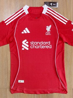2025-26 เสื้อฟุตบอลลิเวอร์ฯ สีเเดง สำหรับผู้ชาย Player Edition เกรดนักเตะ Size S-2XL