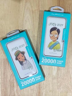 Power Bank แบตสำรอง รูปคู่ ของขวัญทีมงาน 20000 mah