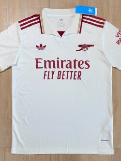 เสื้อฟุตบอลอาร์เซนอล เยือน สีครีม Fans Edition เกรดแฟนบอล 2025