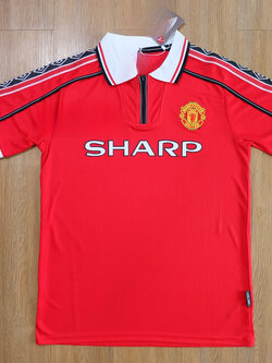 Retro เสื้อฟุตบอลย้อนยุค เเมนยู เกรด Retro แมนยู ปี Home 1998
