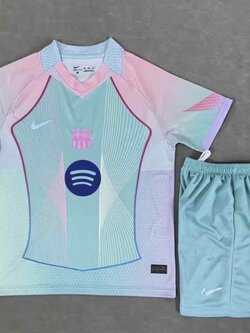 ชุดฟุตบอลเด็ก – 2025-26 ชุดฟุตบอลเด็กบาซ่าฯ สีฟ้า สำหรับเด็ก Fans Edition เกรดเเฟนบอล Size 18-28