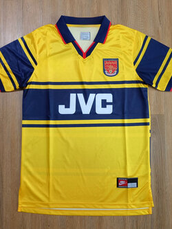 Retro เสื้อย้อนยุคอาร์เซนอล - Arsenal Away Retro Football Jersey Arsenal Away 1998/99