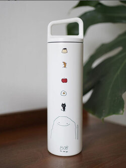 กระบอกน้ำเก็บความเย็น พิมพ์ลายโลโก้ 4 สี เส้นเล็ก