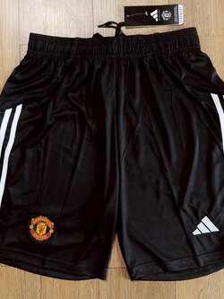 กางเกงฟุตบอลสโมสร ทีมแมนยู Man U สีดำ Fans Edition เกรดแฟนบอล 2025