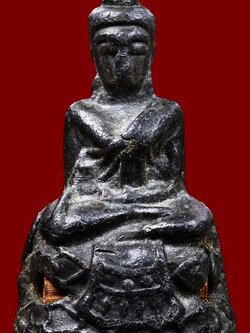 พระพุทธหลวงพ่อดำ วัดกุฎี จ.ปราจีนบุรี เนื้อตะกั่ว ลอยองค์ ฝังหวายลูกนิมิตร (ขายแล้ว)