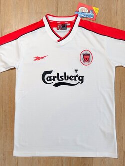 Retro เสื้อฟุตบอลย้อนยุค เกรด Retro ลิ้วพูล 1996-97 สีขาว