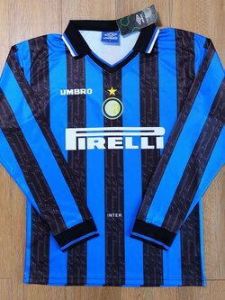 Retro เสื้อฟุตบอลอินเตอร์ มิลาน แขนยาว เกรดแฟนบอล 97-98