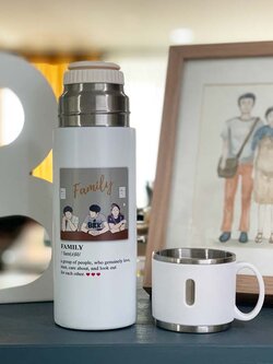 กระติกน้ำใส่รูปภาพวาด ทำของขวัญ