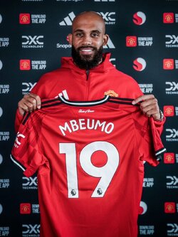 มาใหม่ เสื้อฟุตบอลเเมนยู เหย้า สีเเดง Player Version Manchester United Home Jersey เกรดนักเตะ 2025 พร้อม MBEUMO # 19 อามลีค