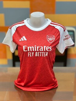 เสื้อฟุตบอลผู้หญิงอาร์เซนอล เหย้า สีเเดง Fans Edition เกรดฟุตบอล 2025