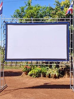 จอหนัง ผ้ามุกด้าน 120 นิ้ว 16:9