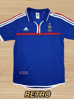 Retro เสื้อฟุตบอลย้อนยุค ฝรั่งเศส ชุดฟุตบอลโลก 2000
