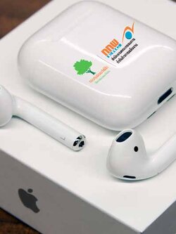 พิมพ์โลโก้ สกรีนโลโก้บนหูฟัง airpod
